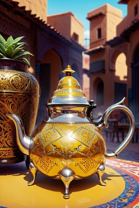 Indie game art,(moroccan silver teapot, product photography, commercial photography, no humans, outdoors, cup, realistic, blurry background
<lora:atAI:0.8> atai), (Vector Art, Borderlands style, Arcane style, Cartoon style), Line art, Disctinct features, Hand drawn, Technical illustration, Graphic design, Vector graphics, High contrast, Precision artwork, Linear compositions, Scalable artwork, Digital art, cinematic sensual, Sharp focus, humorous illustration, big depth of field, Masterpiece, trending on artstation, Vivid colors, trending on ArtStation, trending on CGSociety, Intricate, Low Detail, dramatic