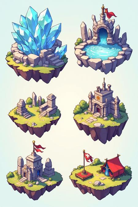 D_Isometric Game Scenes_Scene Element Generation v1.0