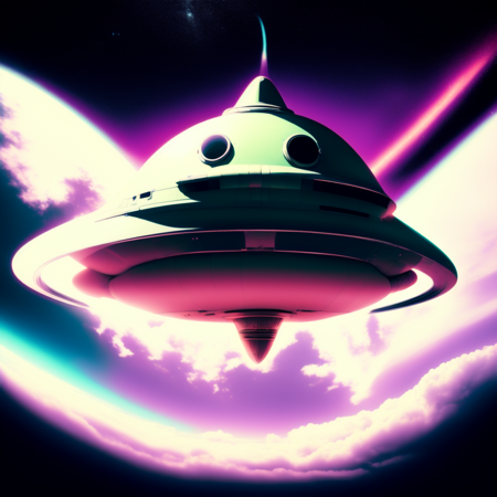 photo, an image of an alien spaceship in the sky (RetroAlbum style:1) <lora:djzRetroAlbumV21:1>