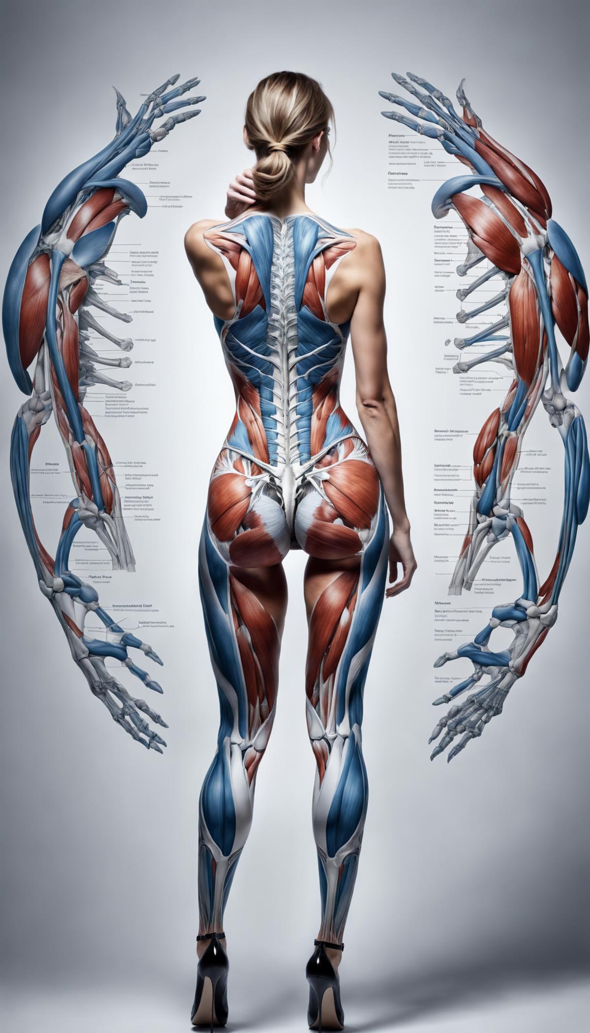 Anatomical Chart of Human Body with Diagrams and Muscles