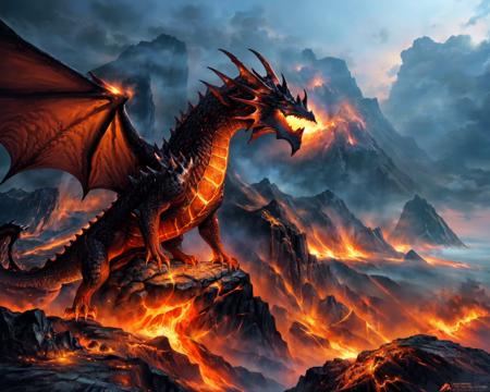 Western Dragon Collection - Classic style Magma Dragon
