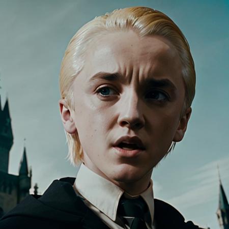 draco malfoy is very angry, detailed face with hogwarts in the background, photo, masterpiece, best quality, highly detailed, snarl, mad, furious, yell, <lora:Draco Malfoy v1.0:.85>