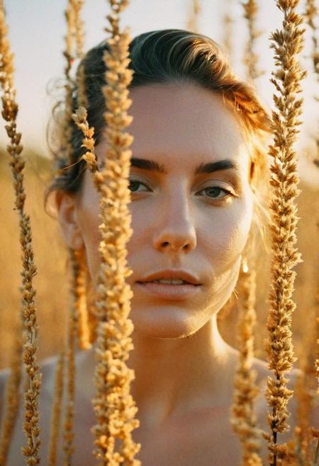 Discover the tranquil beauty of the human spirit in this exploration of conceptual portraiture. Bathed in the soft, golden light of the golden hour, the scene exudes a sense of calm and serenity, inviting viewers to pause and reflect. With Porta 160 color film, capture the subtle nuances of expression and emotion, infusing the image with depth and authenticity. Through conceptual portraiture, delve into the complexities of the human experience, exploring the interplay between inner thoughts and outward appearance. Embrace a play on perception to challenge viewers' interpretations and invite them to explore the layers of meaning hidden within the composition. With a focus on visual metaphor, convey a narrative that resonates with universal themes of introspection, transformation, and the passage of time. This prompt aims to create a photograph that is both tranquil yet evocative, inviting viewers to connect with the inner essence of the subject and contemplate the mysteries of the human condition.