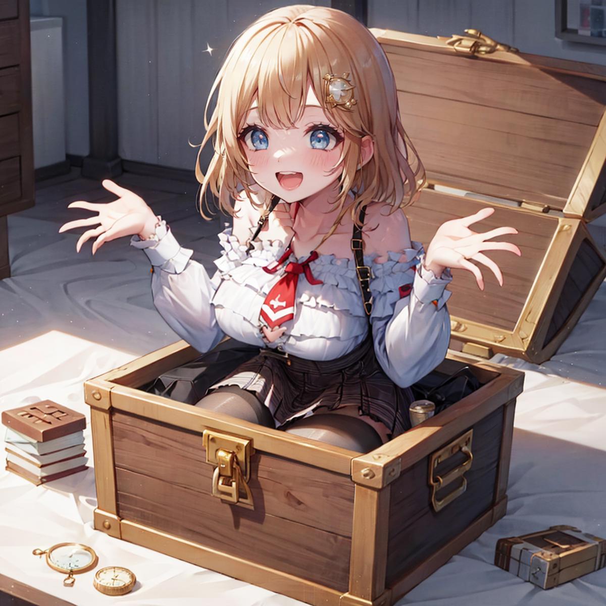 Treasure Chest Gift / Concept/ Pose/ by YeiyeiArt image by YeiYeiArt
