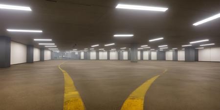 <lora:S1-Backroom_Deliberate-000008:0.65>,
backroom,liminal space,Level-1,Habitable Zone,inside,parking area,car parking, dark,concrete wall,concrete floor, dark, night, light out,
yellow and white wall, underground parking lot, grey floor,fog, yellow line, yellow guilding line,
(photorealistic), [sharp focus], (HDR), (8k), (gigapixel), (masterpiece)