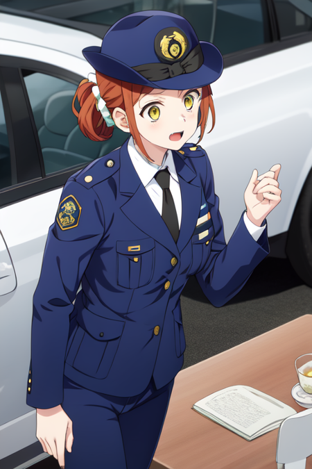 kirishimasaki hair scrunchie policewoman