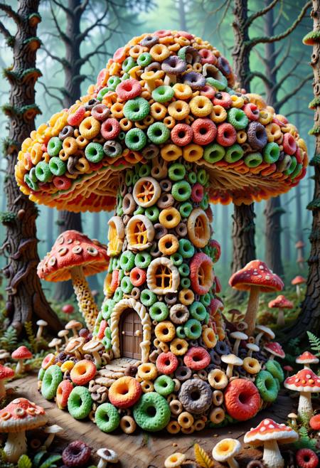 masterpiece, very aesthetic, absurdres, newest, photo, close-up, mushroom made of fruit loops, depth of field, forest <lora:Challenge_Winnifier:1> <lora:detailed_notrigger:1> <lora:FrootLoopStyle:0.4>