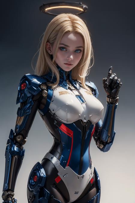 <lora:mecha_offset:0.9>, musume wick, mechanical parts, robot joints, single mechanical arm, mechanical halo, star halo, intricate mechanical bodysuit, wick corset, random pose,, (masterpiece, high quality, best quality:1.3), Detailed, (everything Detailed),<lora:more_details:0.1>,<lora:add_detail:0.1>,<lora:EnhancedDetail:0.5>,<lora:detail_slider_v4:0.1>,