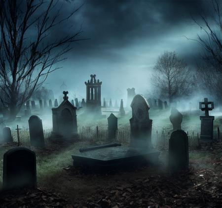 (masterpiece:1.2), (best quality,:1.2), 8k, HDR, ultra detailed, ((photorealistic)), professional light, cinematic lighting, fashion photography, ambient lighting, background, a dark and sinister gothic graveyard, open! graves, broken coffins, Darkness, <lora:Darkness-10:1>,  epiCPhoto,