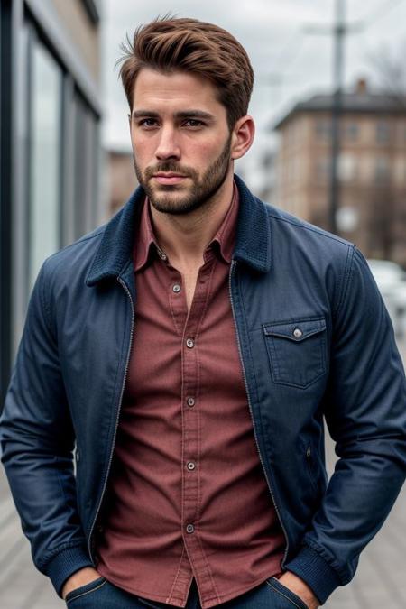 high quality, a handsome boy wearing jacket
