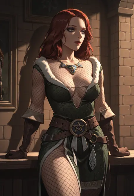 Triss Merigold, (Witcher), Andrzej Sapkowski original character, PonyXL | Illustrious XL