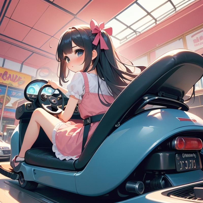 girl like mini car / driving cabrio image by ghostpaint