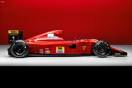 Ferrari 641 Formula 1 car driver in car 1990's