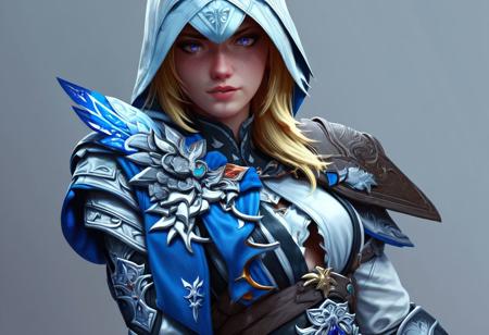 score_9, score_8_up, score_7_up,
eula wearing ez1o armor, blonde hair,
hood up, leaping forward,
looking at viewer
 <lora:ezio:1>