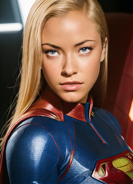 A stunning intricate full color portrait of [Kristanna Loken:1|partly cyborg], wearing supergirl cosplay, (sitting on a spaceship:1.2), looking to her left up, epic character composition, by ilya kuvshinov, alessio albi, nina masic, sharp focus, natural lighting, subsurface scattering, f2, 35mm, film grain, <lyco:Kristanna Loken:1.2>