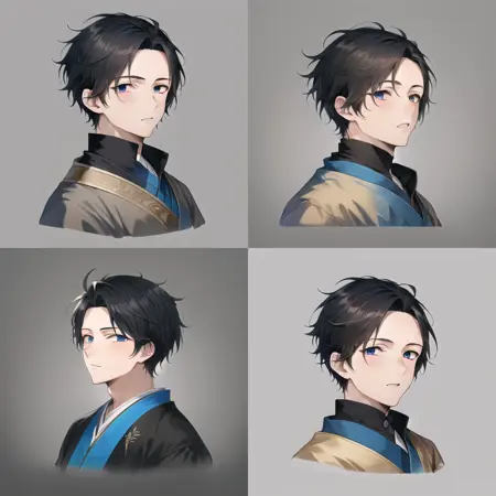 Cartoon style, figure, dress up male character avatar Wechat Douyin IG avatar