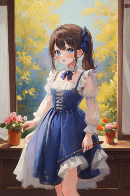 masterpiece,1girl <lora:oil_painting_v1:1>, best_quality, 1girl