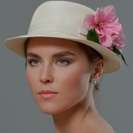 Hyperrealistic art of  <lora:Cinematic Vintage Hollywood Film Style:1> sharp detailed, 
a woman wearing a hat with flowers on it
Cinematic Vintage Hollywood Film Style, Extremely high-resolution details, photographic, realism pushed to extreme, fine texture, incredibly lifelike