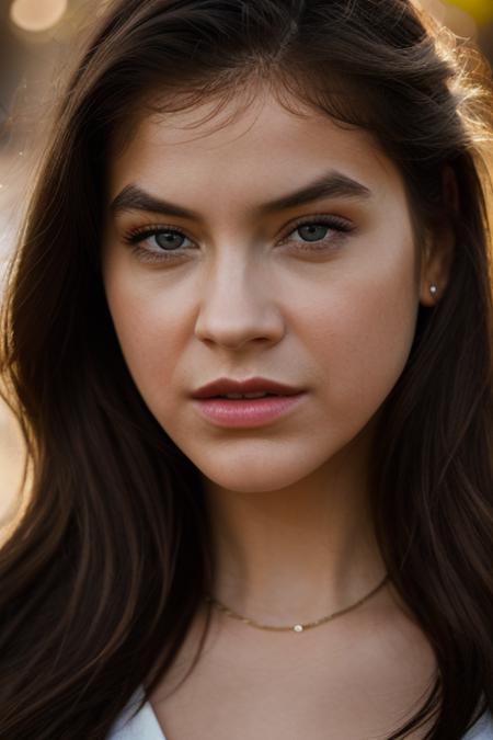 <lora:b4rb4r4p4lv1n:0.9>, a Realistic photo of b4rb4r4p4lv1n woman, 1girl, solo, long hair, looking at viewer, simple background, brown hair, collarbone, parted lips, lips, portrait, realistic, professional Photography, Photorealistic, detailed eyes, RAW, analog, sharp focus, 8k, HD, DSLR, high quality, Fujifilm XT3, film grain, award winning, masterpiece