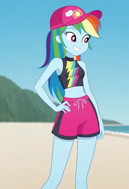 Rainbow Dash swimsuit | My little pony: Equestria girls | [ illustriousXL ]