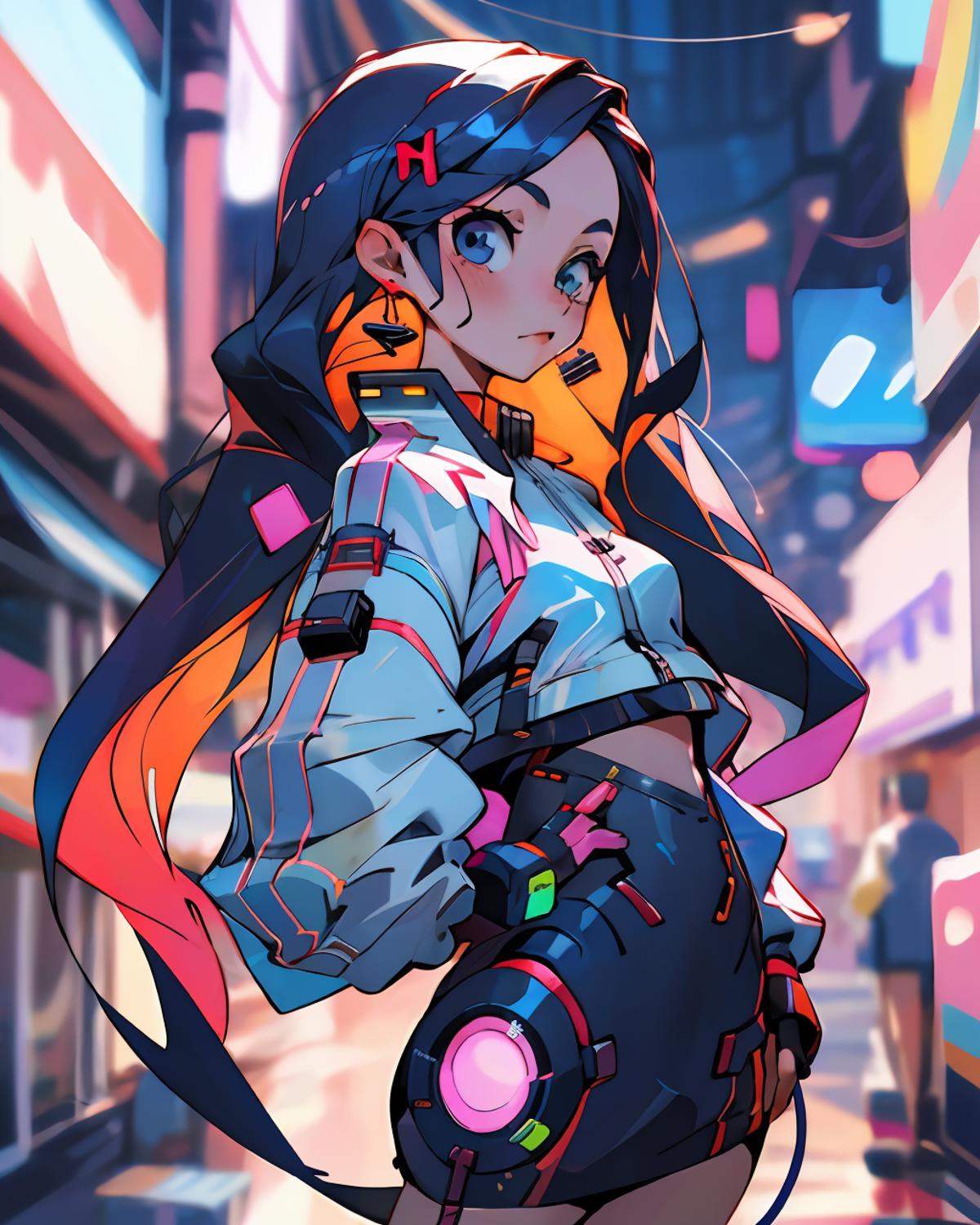 cyber style girl image by futurist