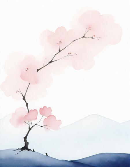 minimalist inkwash illustratious Illustrious