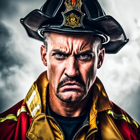 Portrait512 a Angry512  Man  Firefighter