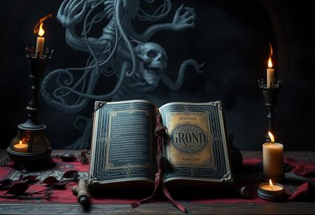 the grand grimoire, dark and malevolent, dangerous and forbidden, summoning demonic forces, steeped in mystery and legend, keys of Solomon, goetia, sex magic, epic scene, depraved debauchery
