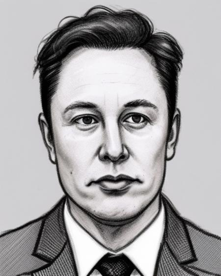 monochrome, a sketchy style portrait of elsk man <lora:Sketchy:.6> <lora:Elon_60_2-000001:1>