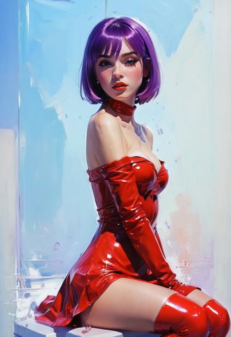 style by Ilya Kuvshinov, against glass,(Low-Key Portraits by Vicky Roy and Dino Pedriali:1.2), (aesthetic of symbolism with radicalized atmosphere:0.5), small tits, rating_explicit,(side view:0.70),(medium full shot),(head to thighs),(masterpiece, best quality, highly detailed, realistic),(Snow White,), volumetric lighting, vibrant colors, blond bimbo. pretty girl with long hair, huge tits, tits bursting out of her ballerina costume. 1990s hairstyle and clothes eyelashes, firm breasts, petite girl, shortstack, rating_explicit, pretty girl, vivid colors, looking longingly, (freckles), , (((cute face, boots, Summer dress, purple hair))) , , , thick eyebrows, blushing, bimbo,,, full lips, big ass, , skinny thighs, choker, , , , sitting on your knees front view , , blush, shiny skin, The red dress