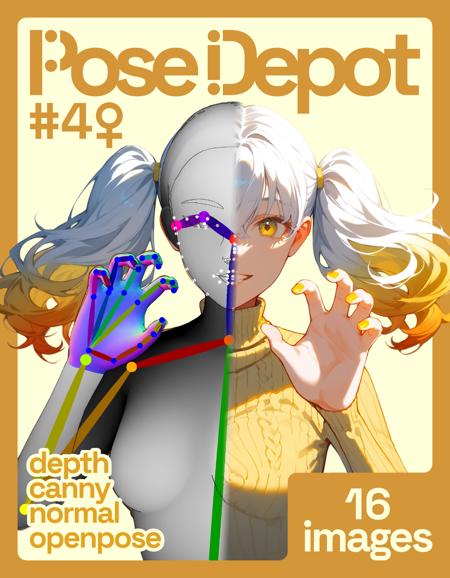 [OpenPose + Depth + Canny + Normal] Pose Depot #4F: Rawr Pose Depot #4F