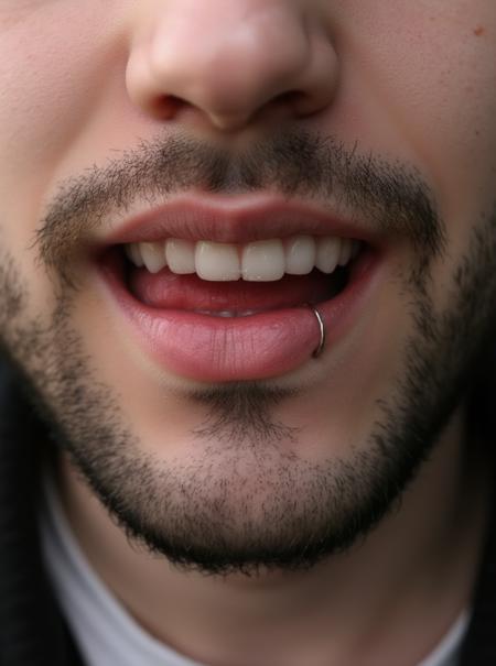 NosePiercing [Face Piercings] - Flux Lip Ring Right v1.0
