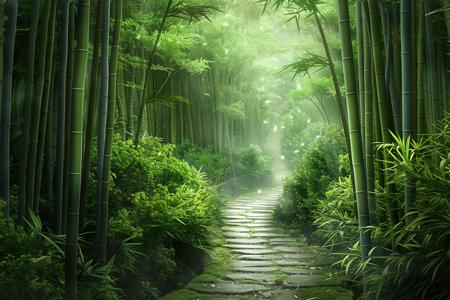 BambooforP, background, bamboo forest, path