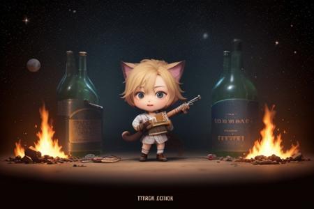 ((chibi)), sparkles,  food, machine, mouse, cat, war,, bullets, gun, rpg, blood, fire, waste, trash, (lunar surface background), building, beer, vodka, whiskey, scotch, blood, fight, ((((drunk)))), journal cover, text, (((big text)))
ynuvtcygununn
