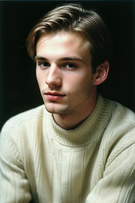 analog photo,silhouette,spotlight,close up portrait,
a beautiful cute petite young German man,pale skin,highly detailed face,blonde,
seducing facial expression,wearing a cozy sweater,
1990s,dark background,warm colors,
RAW candid cinema,16mm,color graded portra 400 film,remarkable color,ultra realistic,