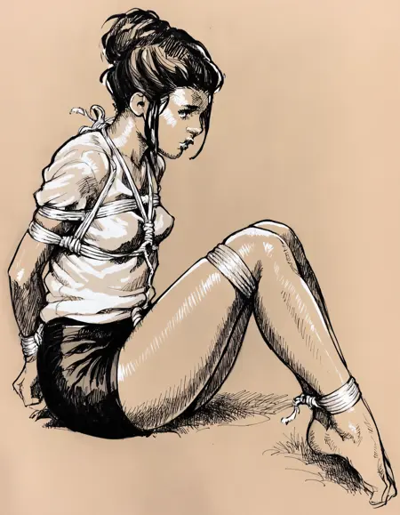 Joschek's Rope Bondage: Damselpose for Pony Xl