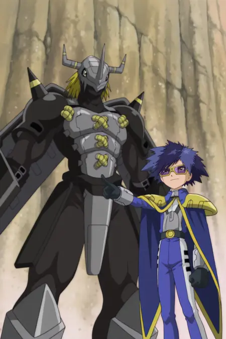 Blackwargreymon & Digimon Kaiser / Digimon Emperor - Digimon Adventure 02 - (Illustrious) [Commission]