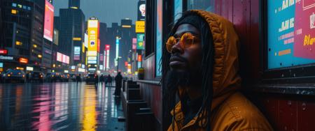 abstract, beautiful, strange, man, night, city, wonderful, colorful