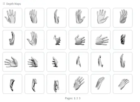 50 Hands Images for Depth Library | ControlNet