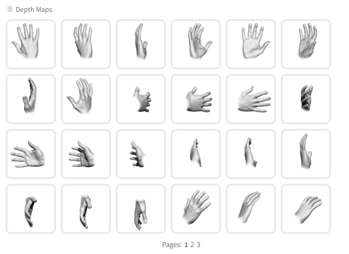 50 Hands Images for Depth Library | ControlNet - v1.0 | Stable ...