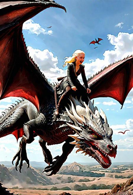 Daenerys And Drogon's First Flight. Masterpiece. High detail