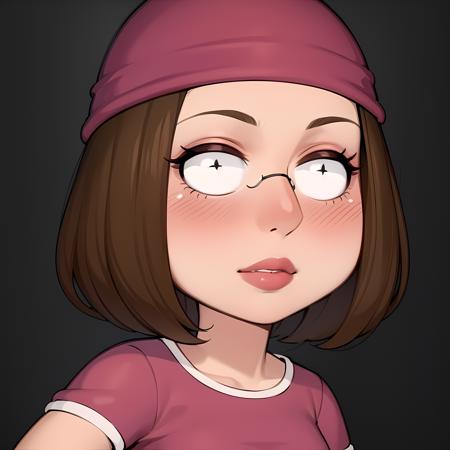 ((masterpiece, best quality)),(complex light), 1girl, solo, meg griffin, beanie,  <lora:Meg_Griffin1-10:0.6>, black eyes, simple background,