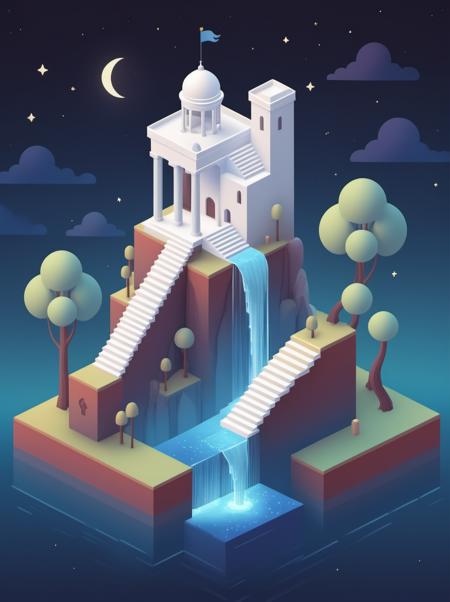 video game Monument Valley style