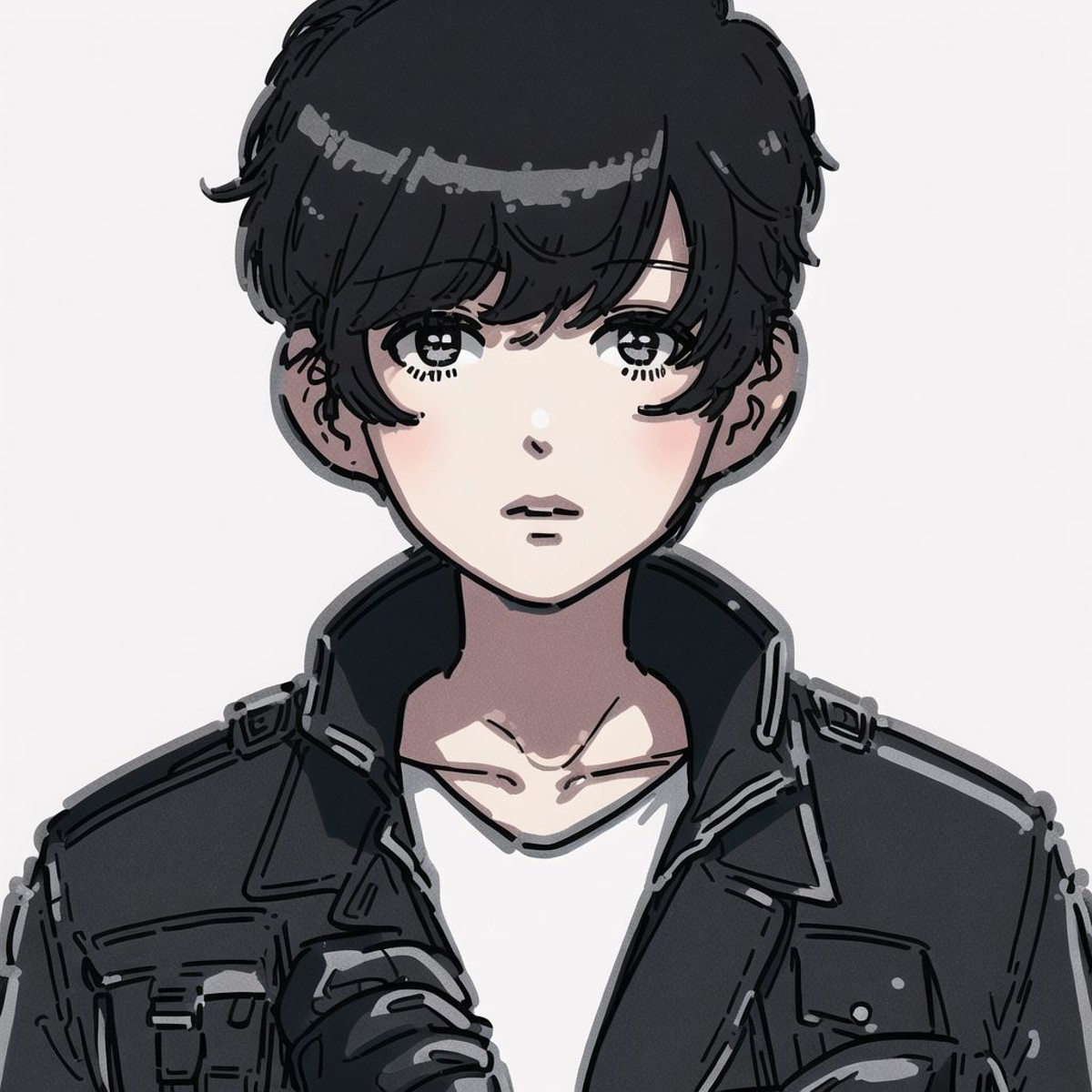 <lora:fuuka_kobayashi:1.0>, (fuuka_kobayashi:1.0), drawing, 

1man, bachelor, black gloves, black hair, black jacket, broo...