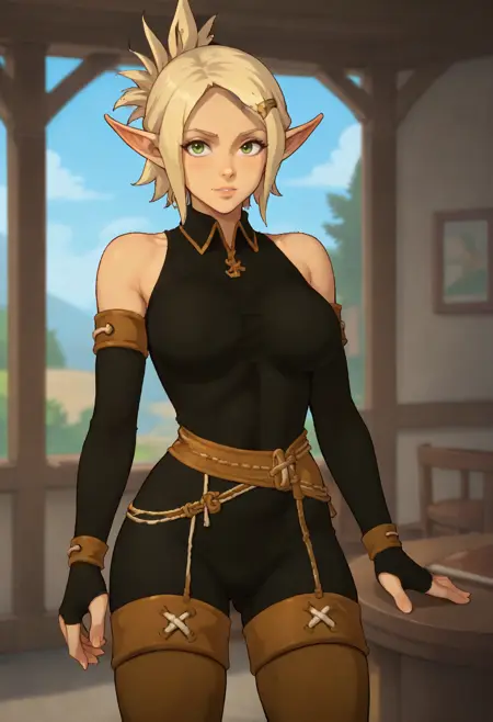 Evelin, elf from Meridian, (Witch Hunter), LoRA, PonyXL