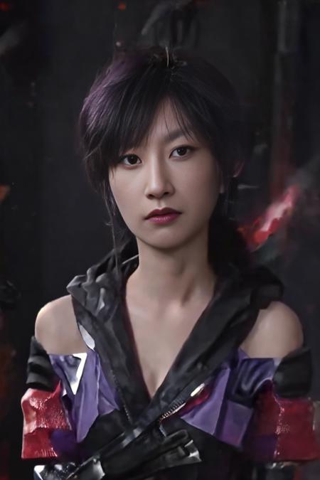 1girl,kai'sa,adult,adult face,dark purple hair,purple eyes,serious expression,intense glare, looking at viewer,(dynamic pose),void background,void wings,weapon,masterpiece,extremely detailed CG unity 8k wallpaper, best quality,32k,focus sharp, <lora:otto:1.2>