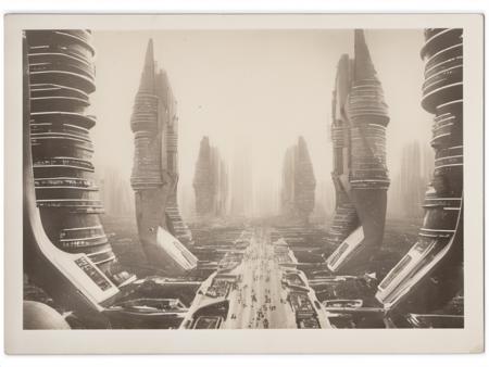 photograph of a futuristic city <lora:rppc-08:1>