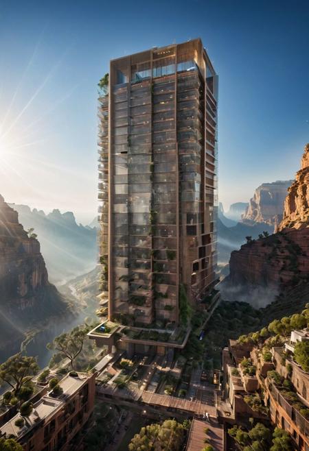 (The colonial city of the future, in the mist-filled Grand Canyon, on an unknown Earth-like planet, 2 moon on sky, Spaceship flight connects colonies:1.3), (Richard Meier:1.2), (Mario Botta:1.3), (avant-garde, future, reality, science fiction, photorealistic), (modern architecture:1.2), 
(Large Files, Ultra Realistic, 8K, 16k, FHD, HD, VFX, Perfect, Photography, composition, Architecture Sales Photography, Architecture Competition, Ultra High Resolution, Cinematography, High Resolution Image:1.1), (dramatic lighting, direct sunlight, ray tracing, clear shadow:1.2),  (real landscape:1.1), (blurred background:1.0), (urban background, more_details) ,
ac_neg1, great lighting, clear, frames, cliffbuilding