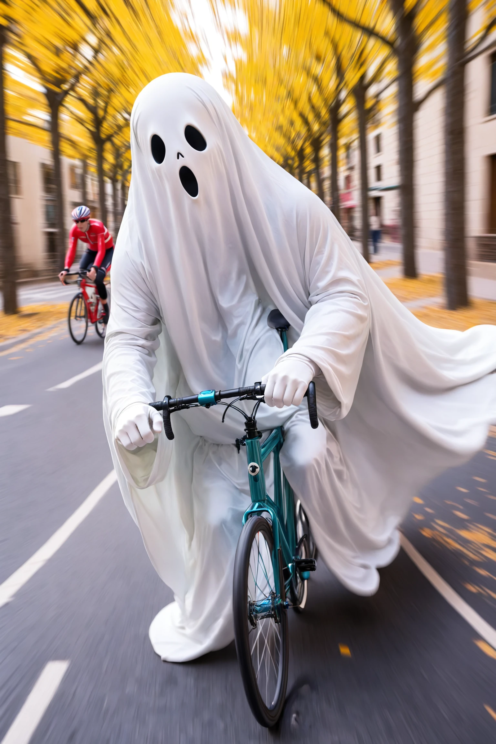 cycling ghost, motion blur