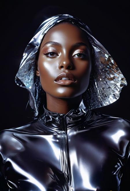 Imagine diamond-like caustic light shining on a black model,strong contrast,high-end feel,fashion cover,<lora:Jelena Kevicæµéè²å½©æç»é£æ ¼_v4.0:0.7>,acid art,gradient background,film photography,liquid metal,<lora:ArienSDXL-è²å½©æ¦å¿µåçº§ç³»å(æç»­æ´æ°)_glowing colors(è²å½©èºæ¯å¢å¼º):0.7>,<lora:ç²ç ºè´¨æåå¡å é£XLçæ¬:0.7>,